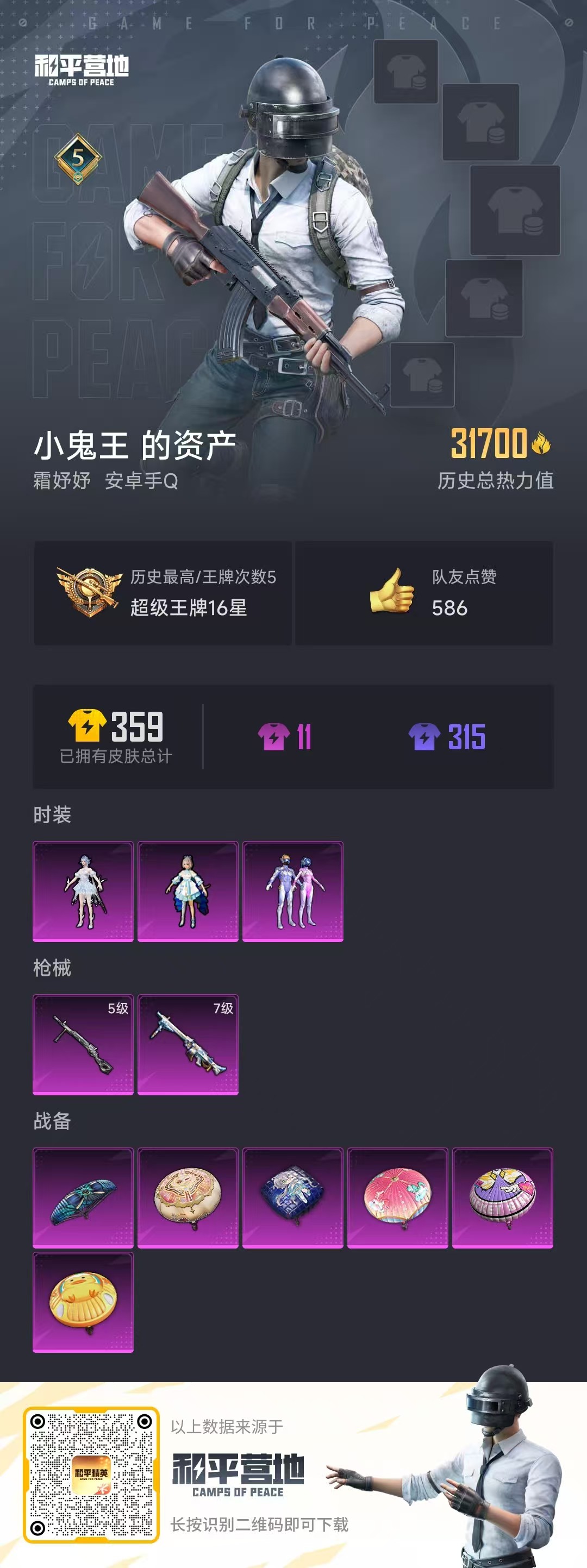 HPQK3327075和平精英账号详情图2