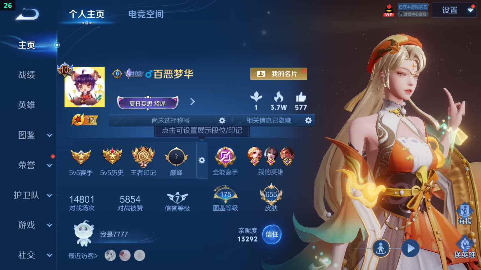 WZQM3274393王者荣耀账号详情图9
