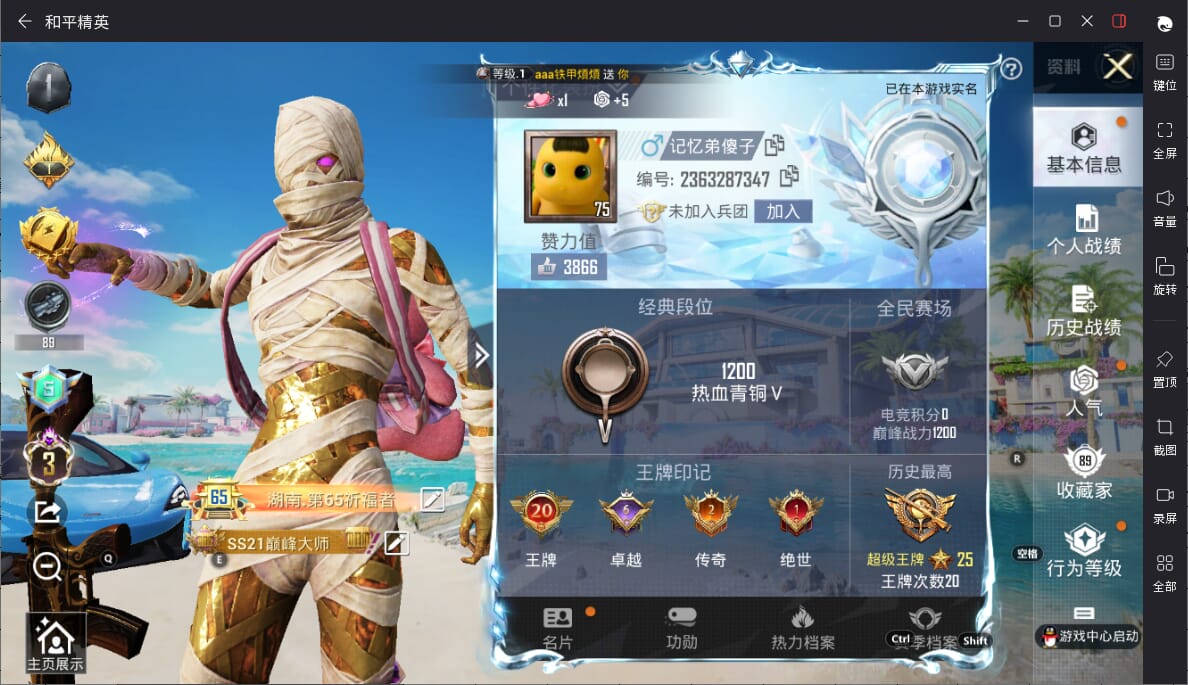 HPQM3325646和平精英账号详情图3