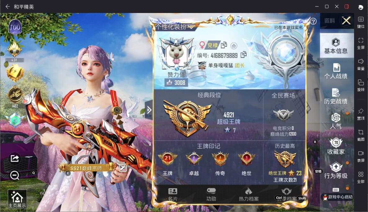 HPQM3329466和平精英账号详情图3