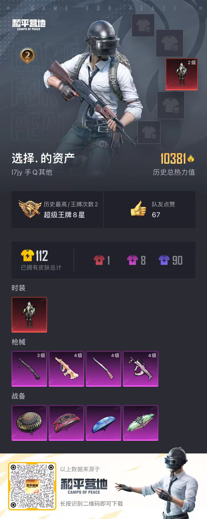 HPCMW3326263和平精英账号详情图2 HPCMW3326263和平精英账号详情图2