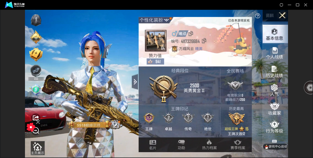 HPHMY3330509和平精英账号详情图3