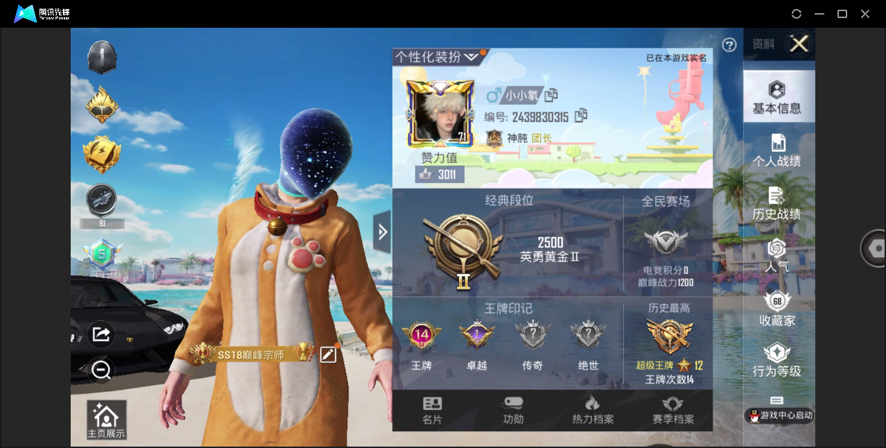 HPHMY3333690和平精英账号详情图3