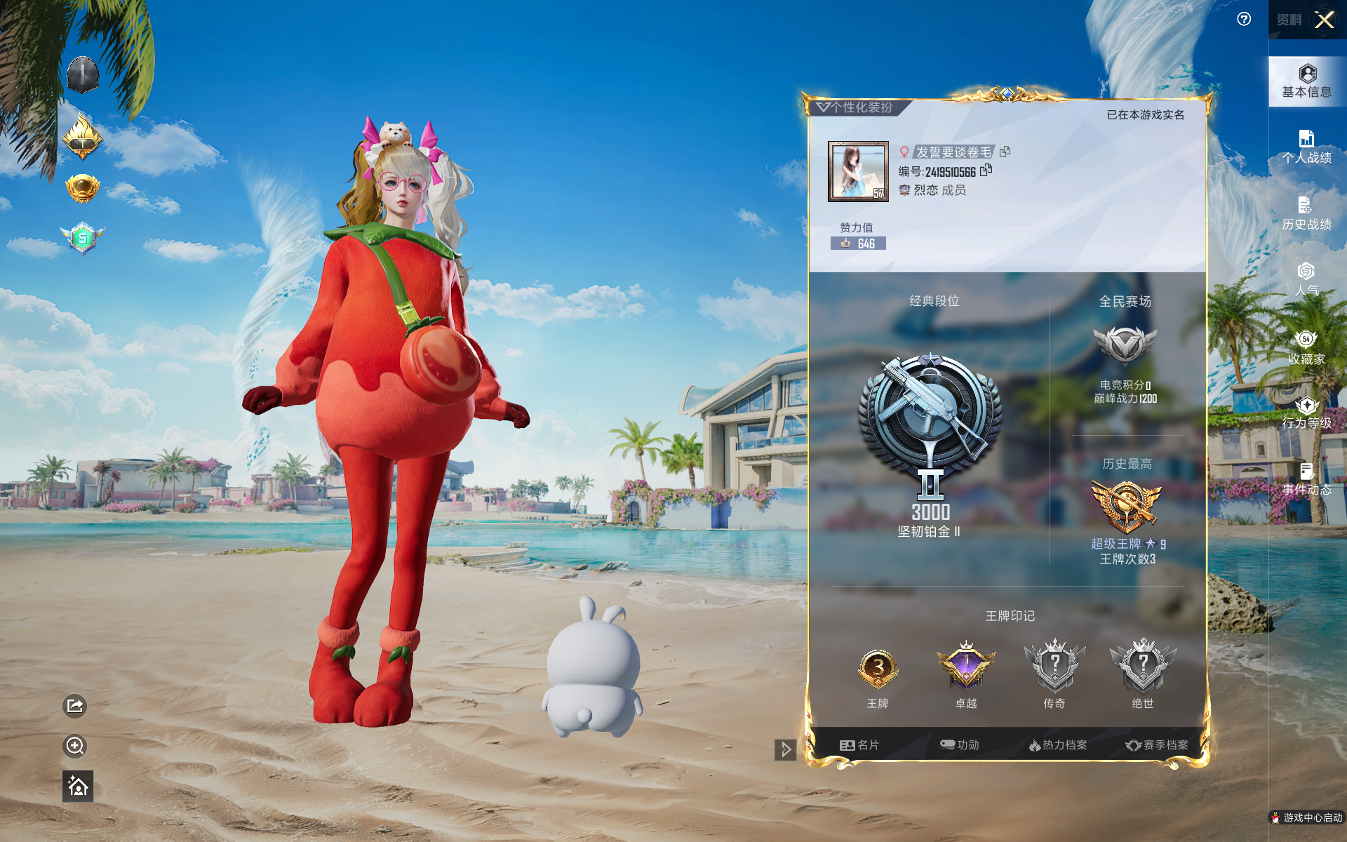 HPHMY3334260和平精英账号详情图3