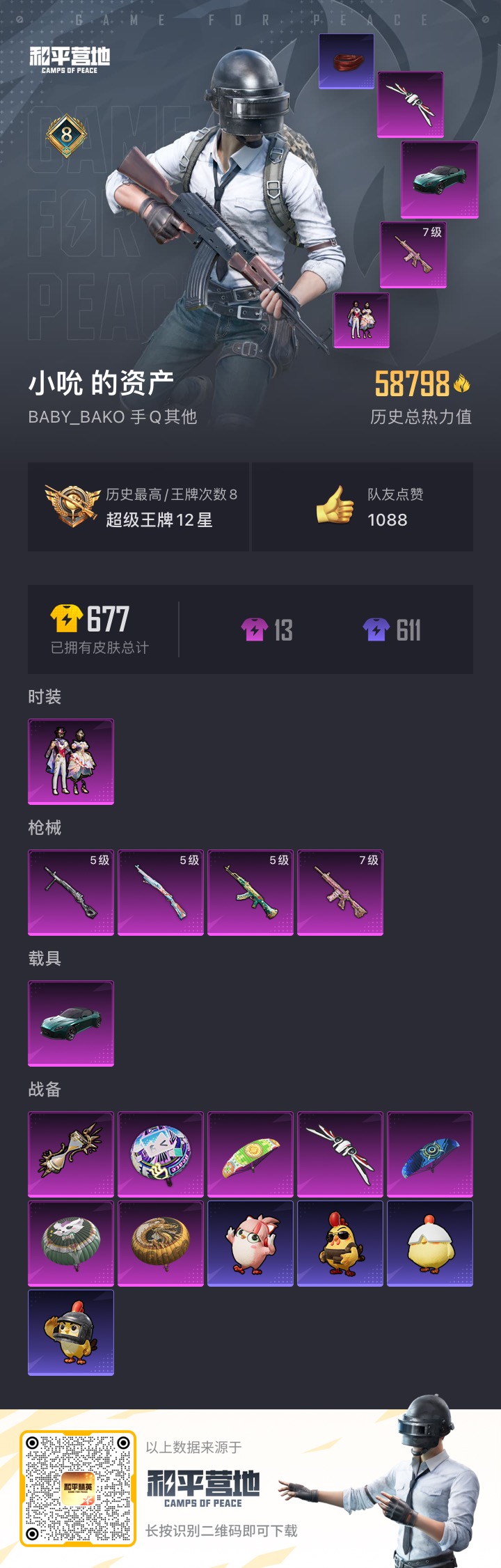 HPCMW3337312和平精英账号详情图2