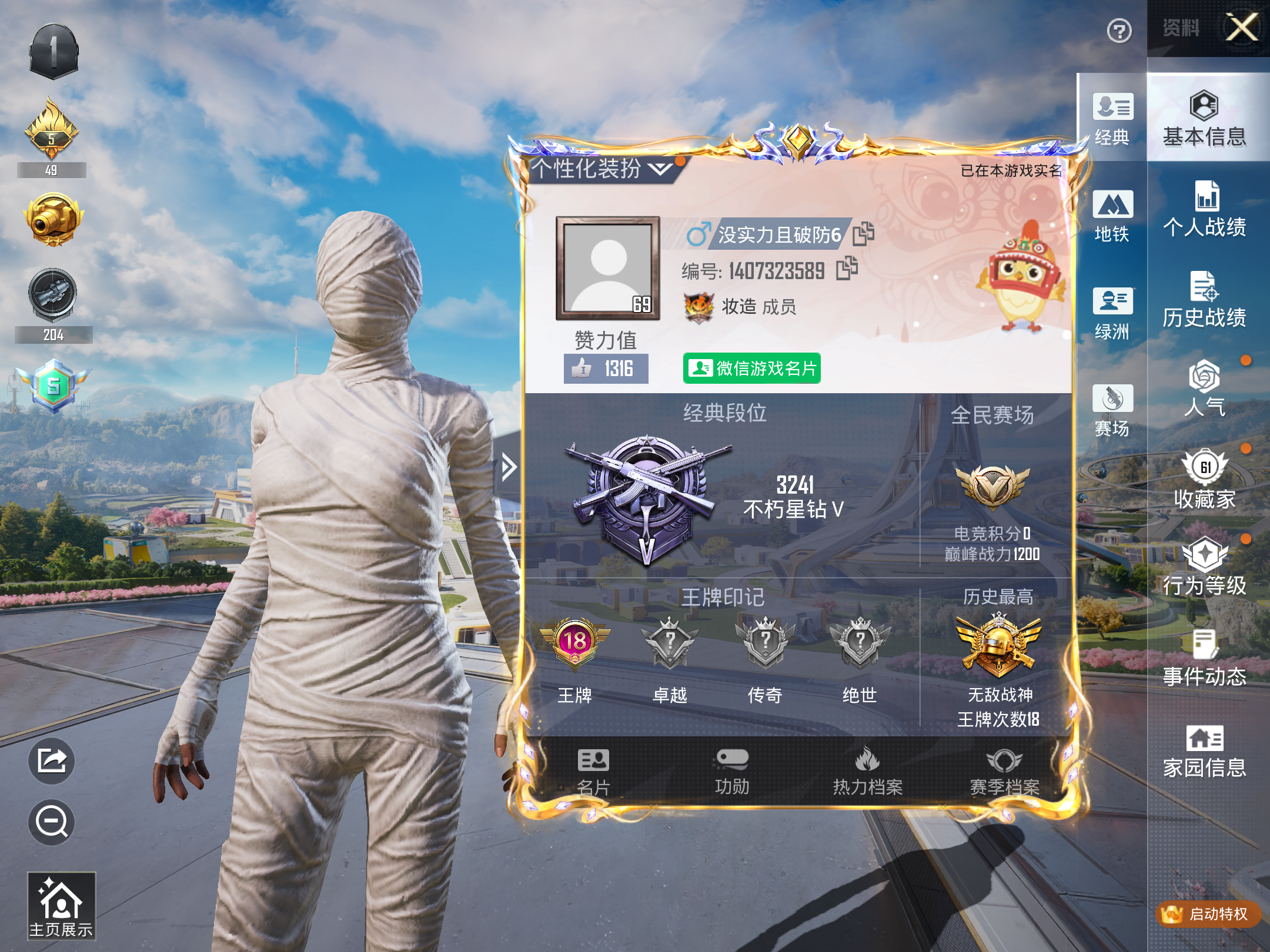 HPCMW3337304和平精英账号详情图4