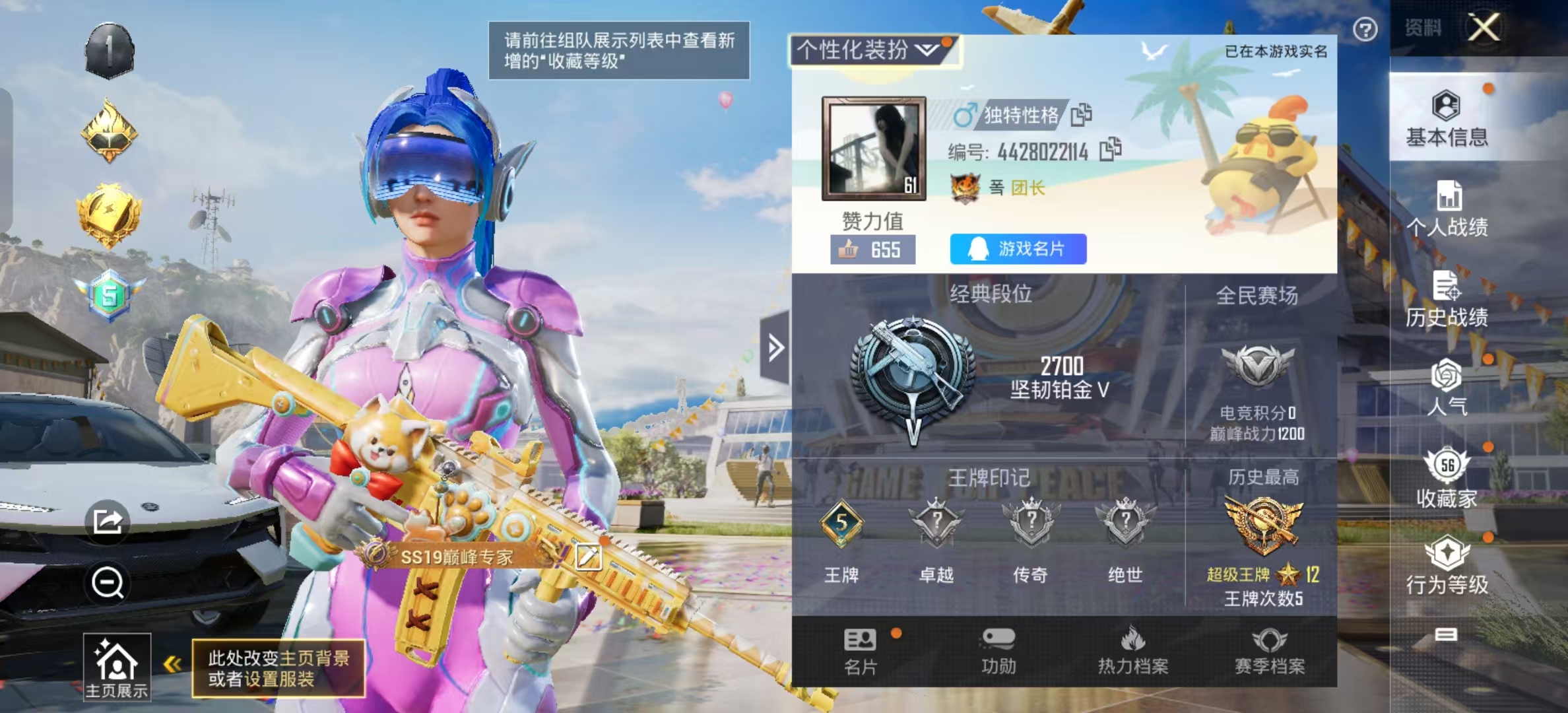 HPLX4122193和平精英账号详情图3