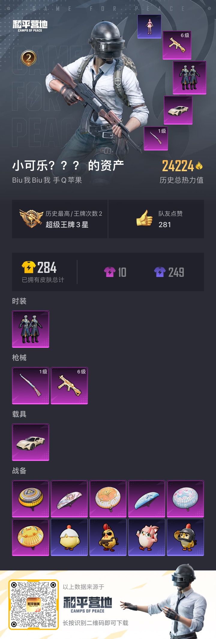HPCMW3337825和平精英账号详情图2