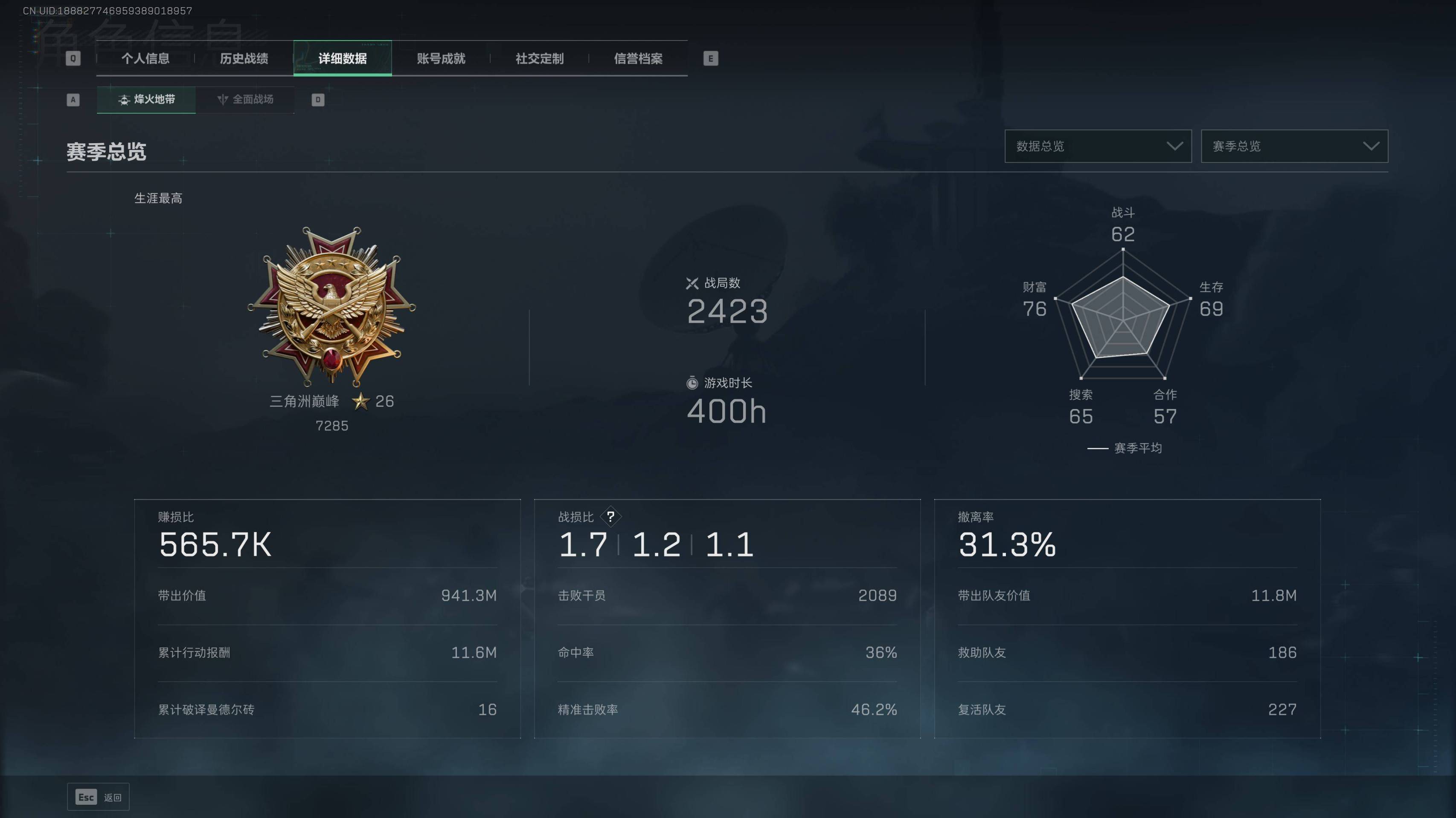 SJZST341831三角洲行动账号详情图3 SJZST341831三角洲行动账号详情图3