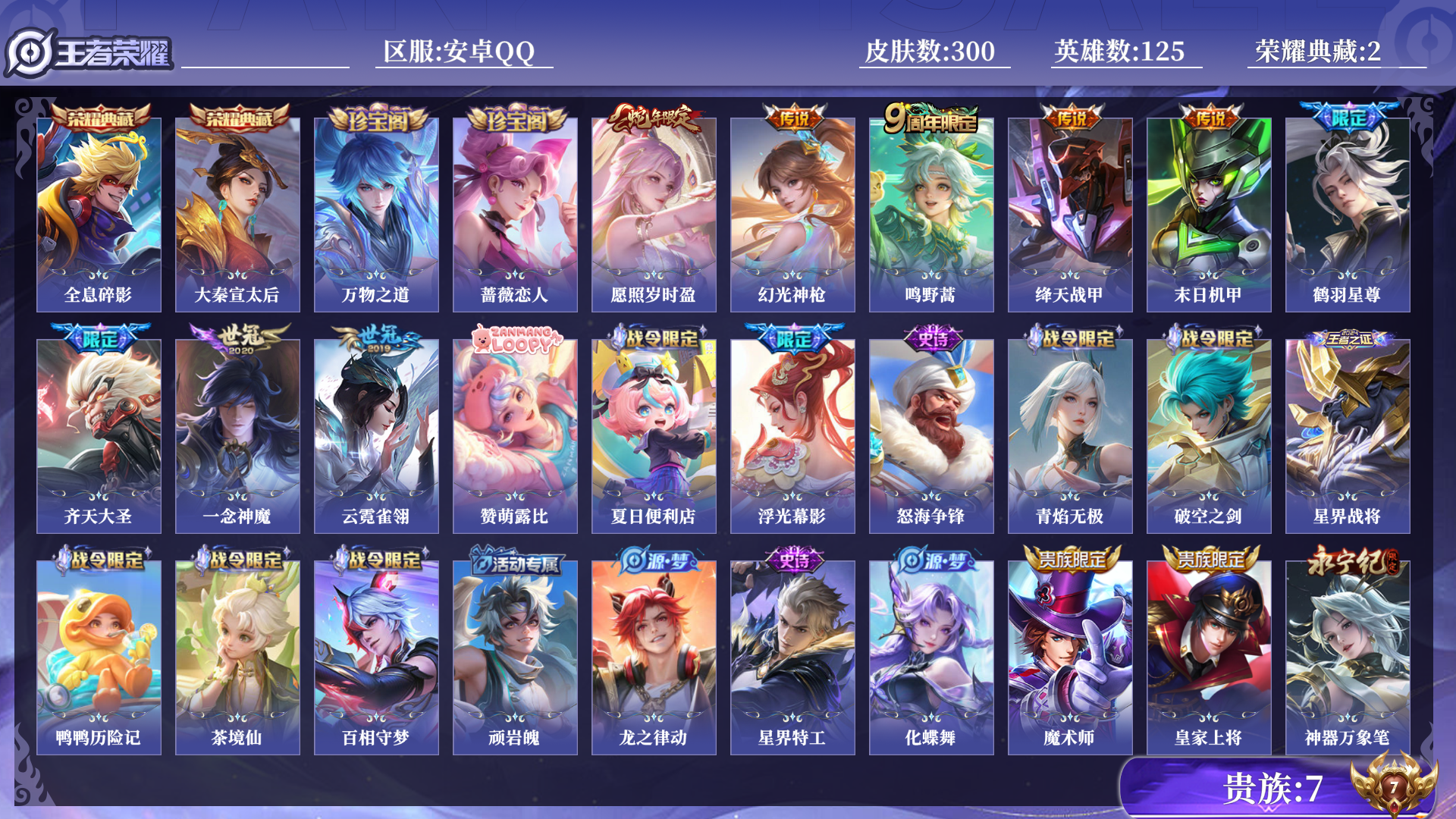 WZQM3385530王者荣耀账号详情图13