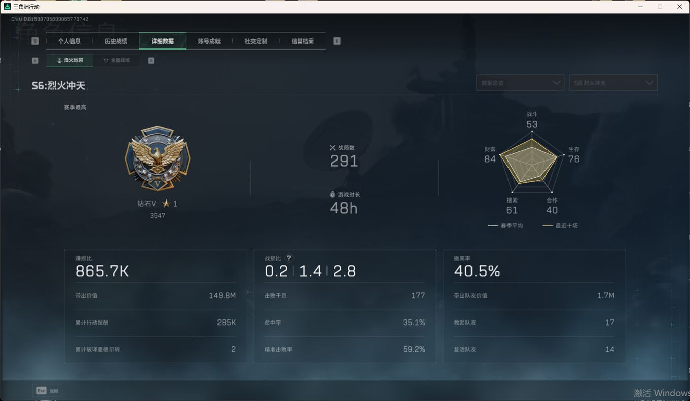 SJZCMW358422三角洲行动账号详情图4