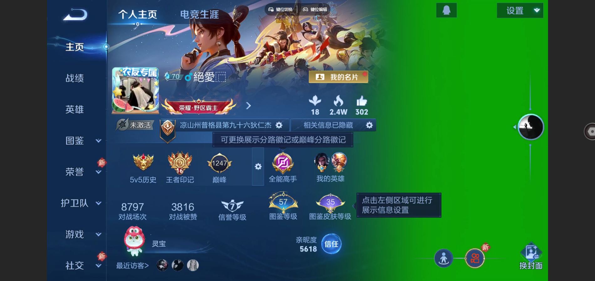 王者荣耀账号安卓QQ127英雄-274皮肤-V7-274皮肤1典藏7传说 2星传说 星际治安官 幽冥之眼 【全皮英雄】 