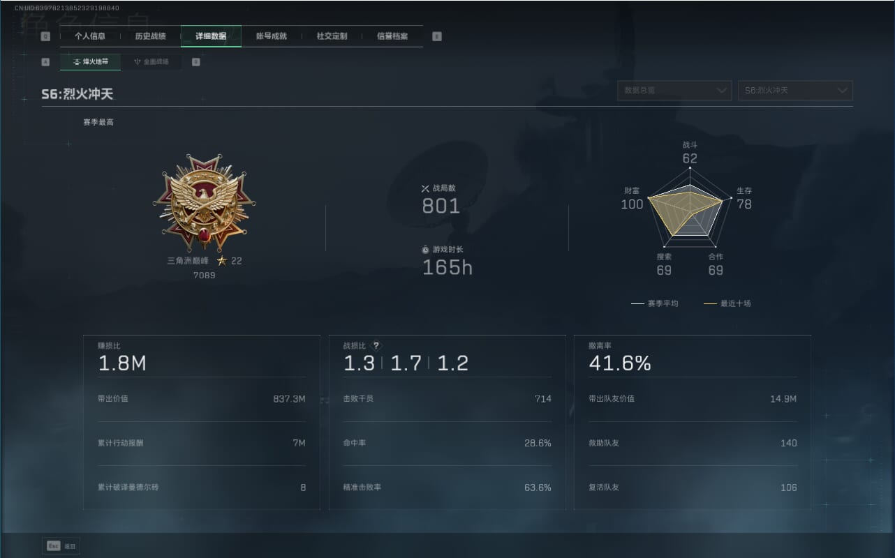 SJZCMW360275三角洲行动账号详情图2