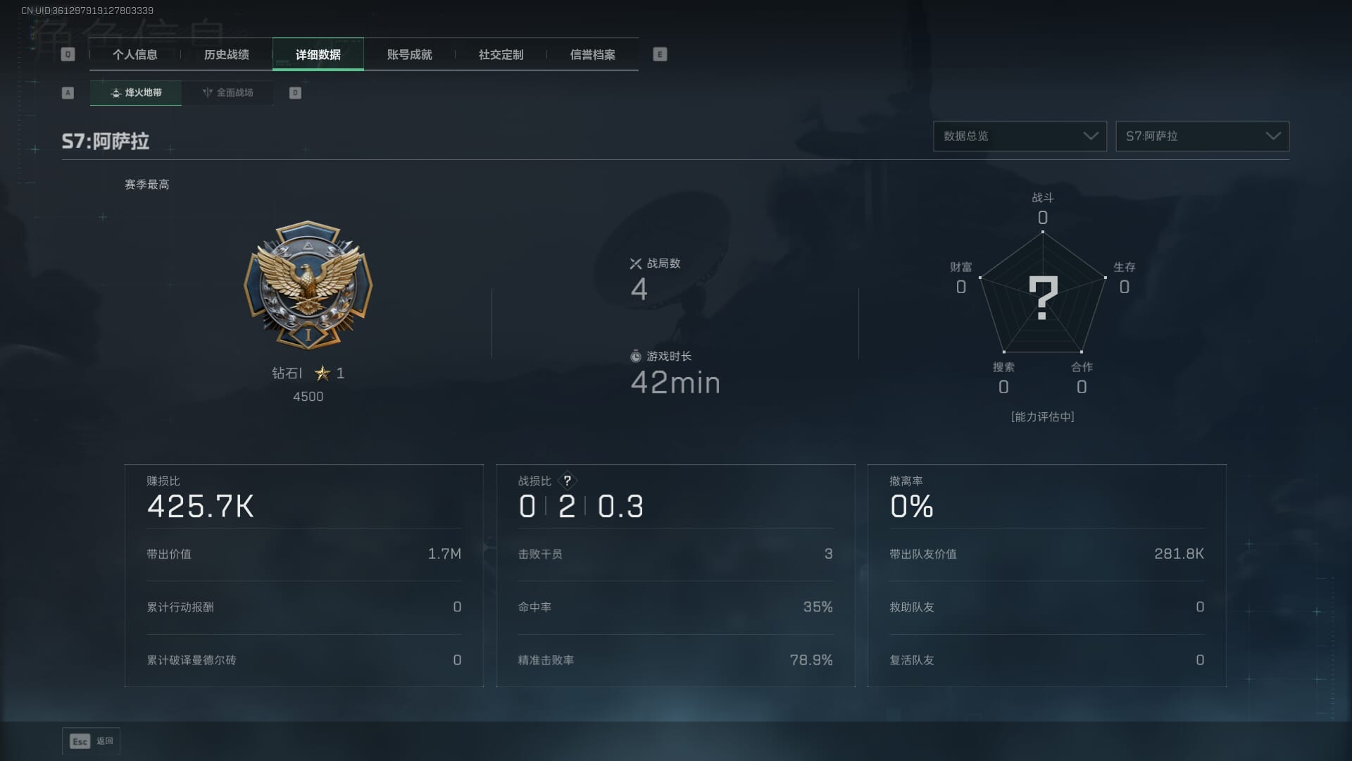 SJZCMW361340三角洲行动账号详情图4