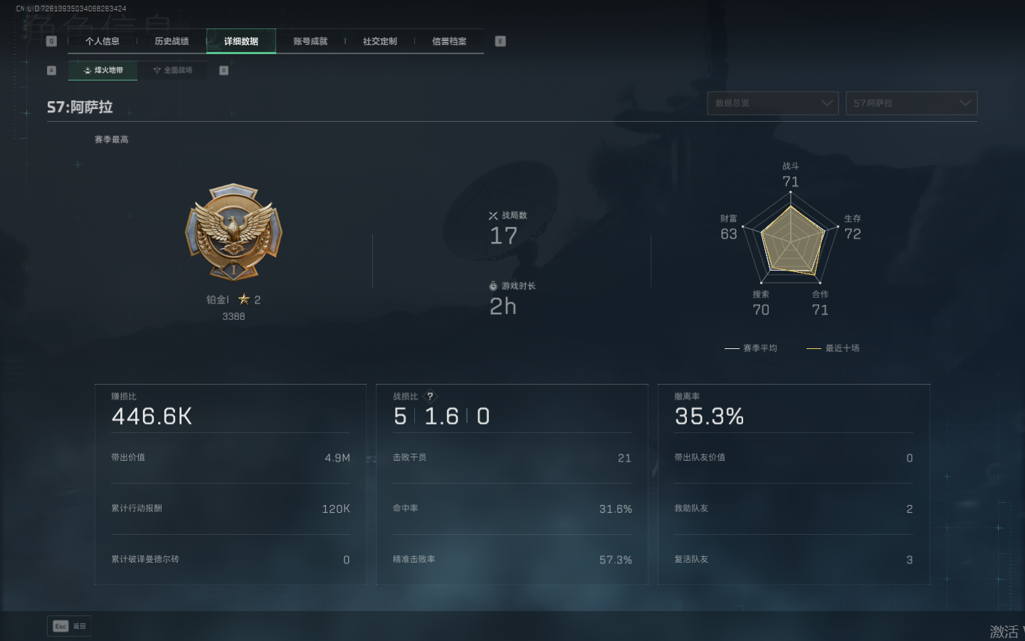 SJZCMW361522三角洲行动账号详情图2 SJZCMW361522三角洲行动账号详情图2