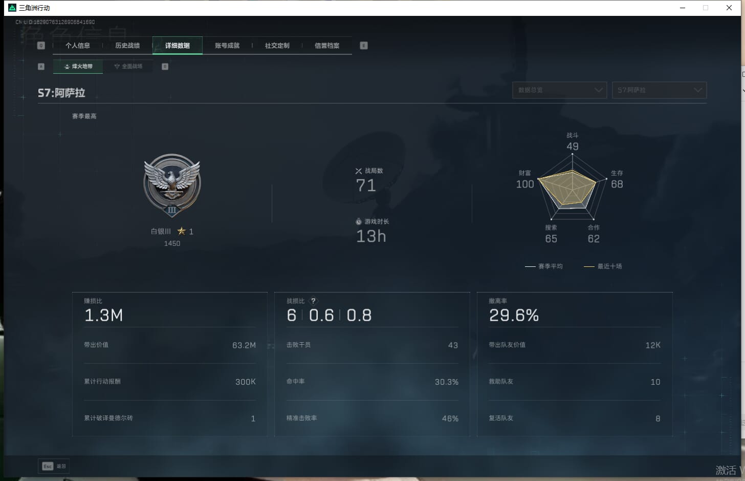 SJZCMW361524三角洲行动账号详情图5