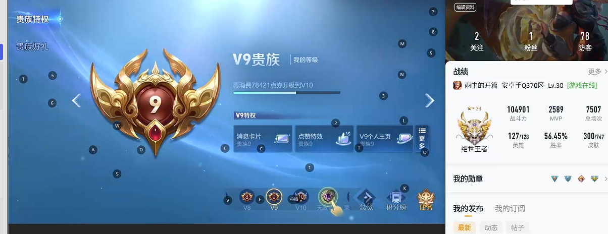 WZQM3371228王者荣耀账号详情图8