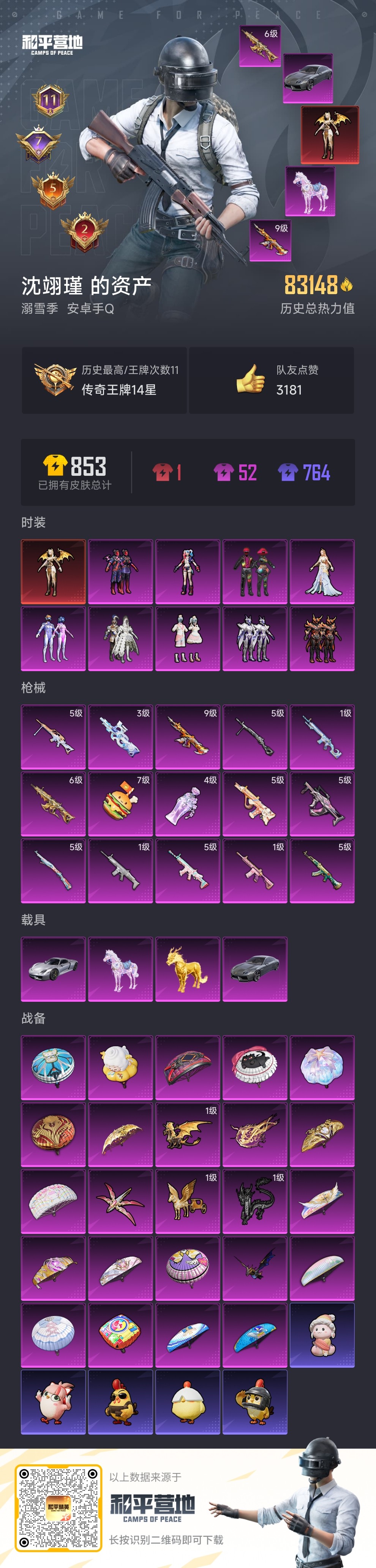 HPQM3389892和平精英账号详情图5 HPQM3389892和平精英账号详情图5