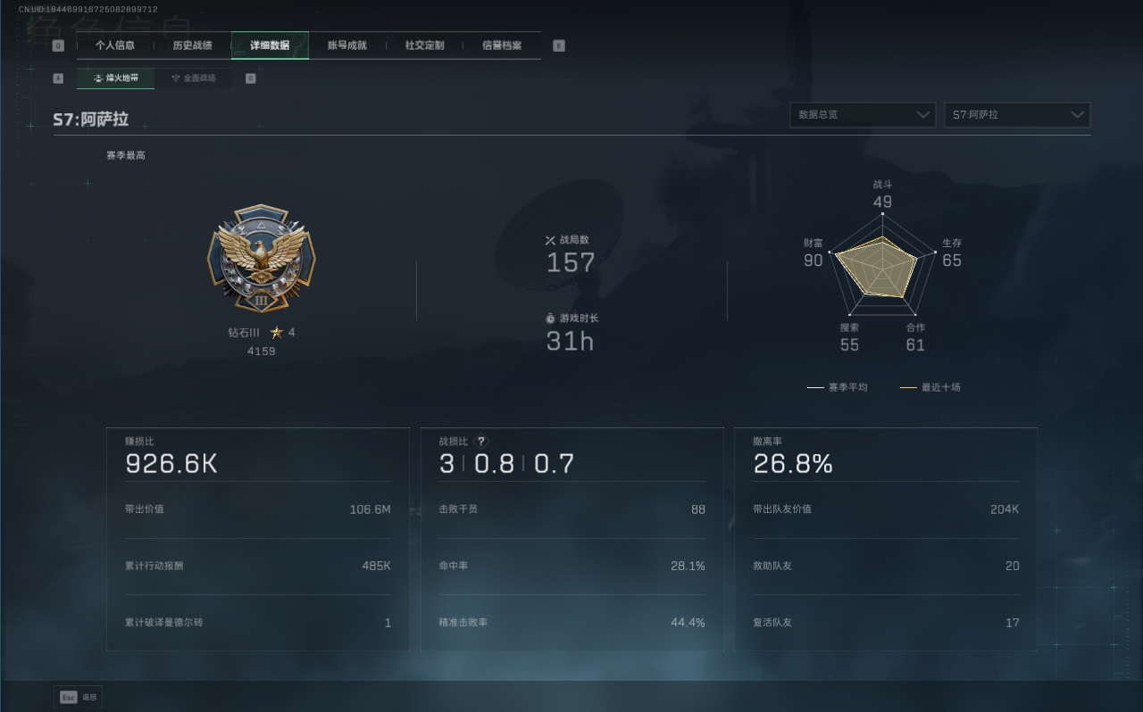 SJZCMW366239三角洲行动账号详情图2