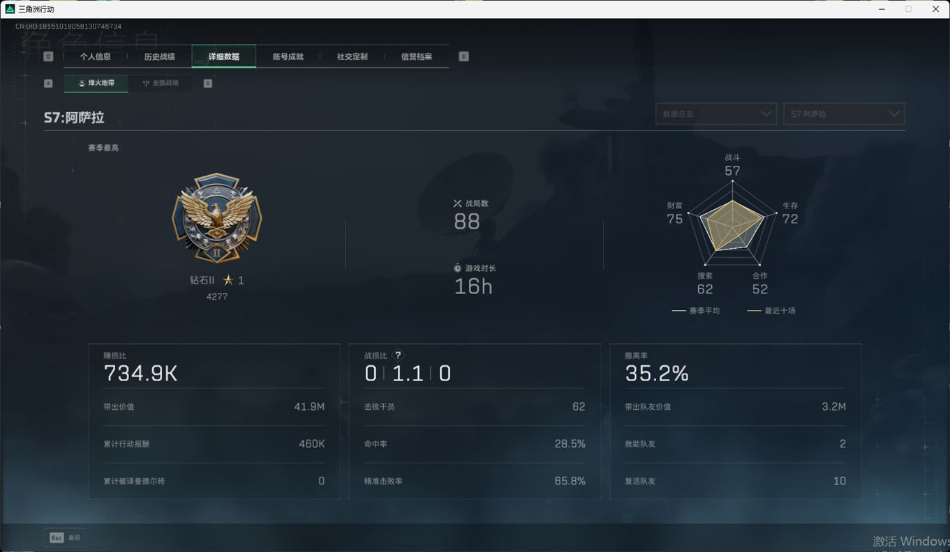 SJZCMW385220三角洲行动账号详情图5