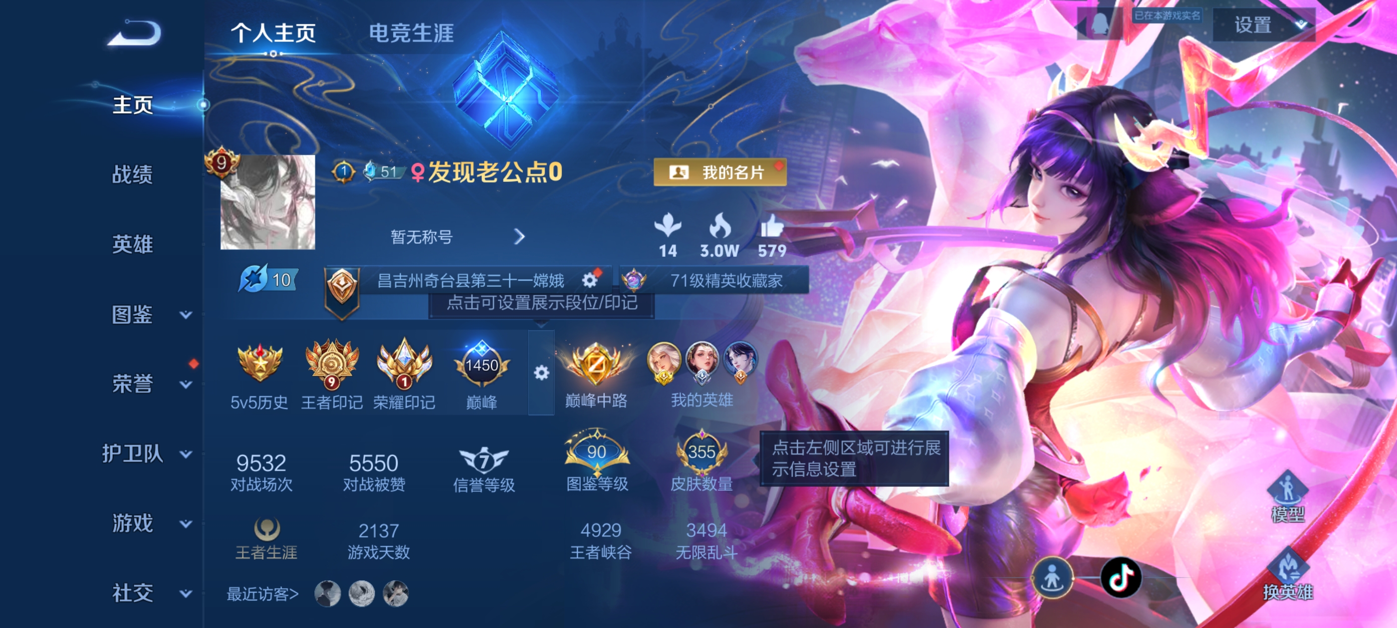 王者荣耀账号安卓QQ[13890389]DAS7303包人脸 安卓Q-V9（差86997到V10）-355皮肤2典藏1珍