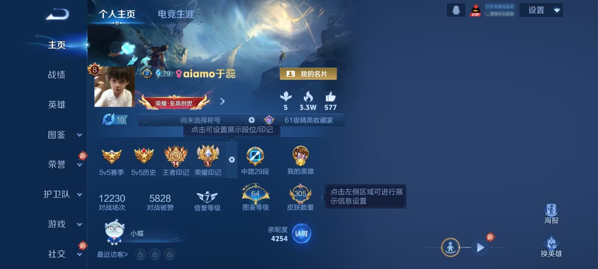 王者荣耀账号安卓QQ[13919460]DAS7116 安卓Q-V8-305皮肤1典藏5星传说19传说65史诗-包人脸 