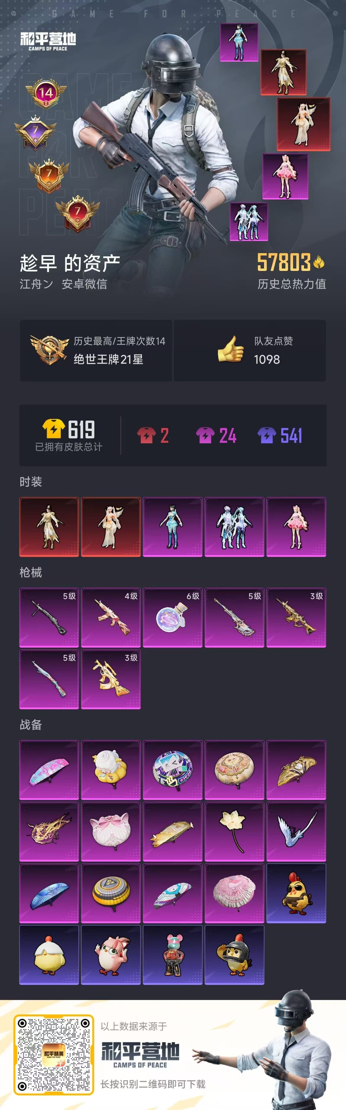 HPCMW3425018和平精英账号详情图4 HPCMW3425018和平精英账号详情图4