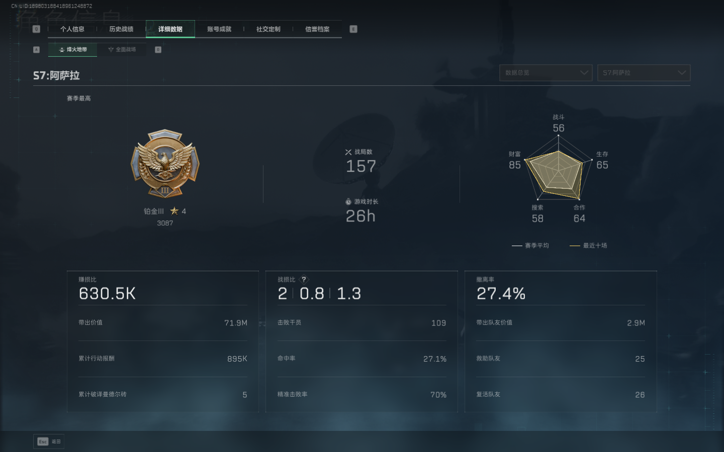 SJZCMW395360三角洲行动账号详情图2