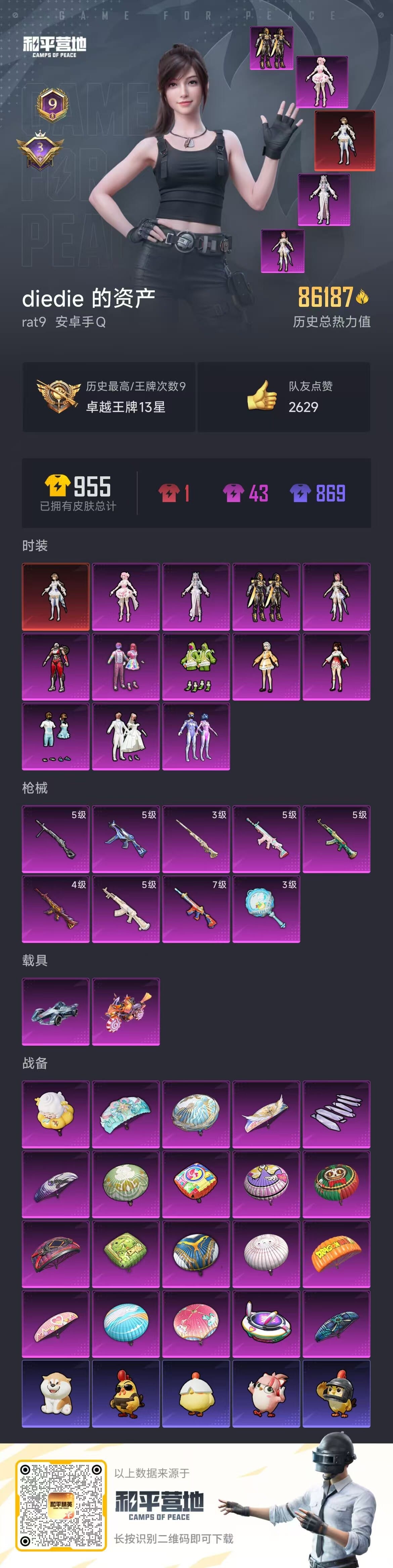 HPCMW3427357和平精英账号详情图11 HPCMW3427357和平精英账号详情图11