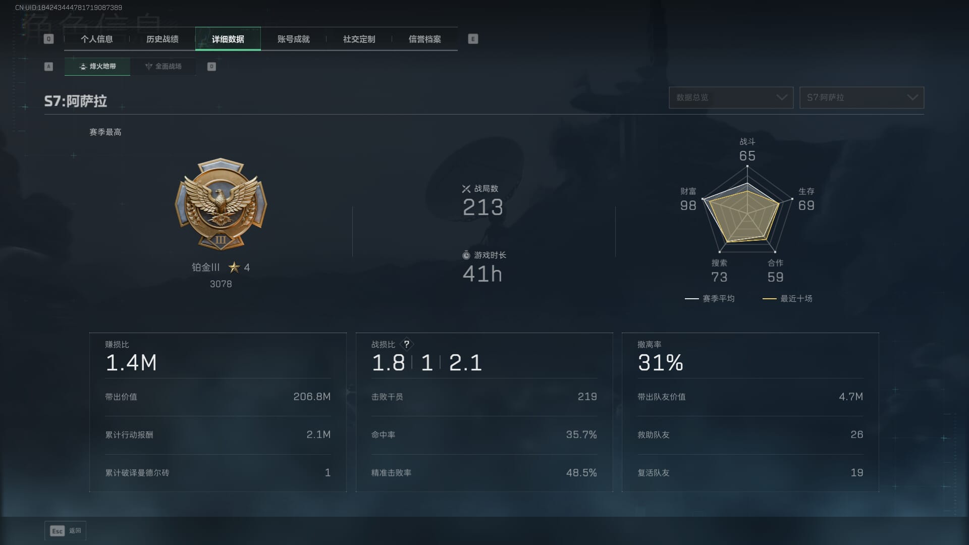 SJZCMW388516三角洲行动账号详情图7