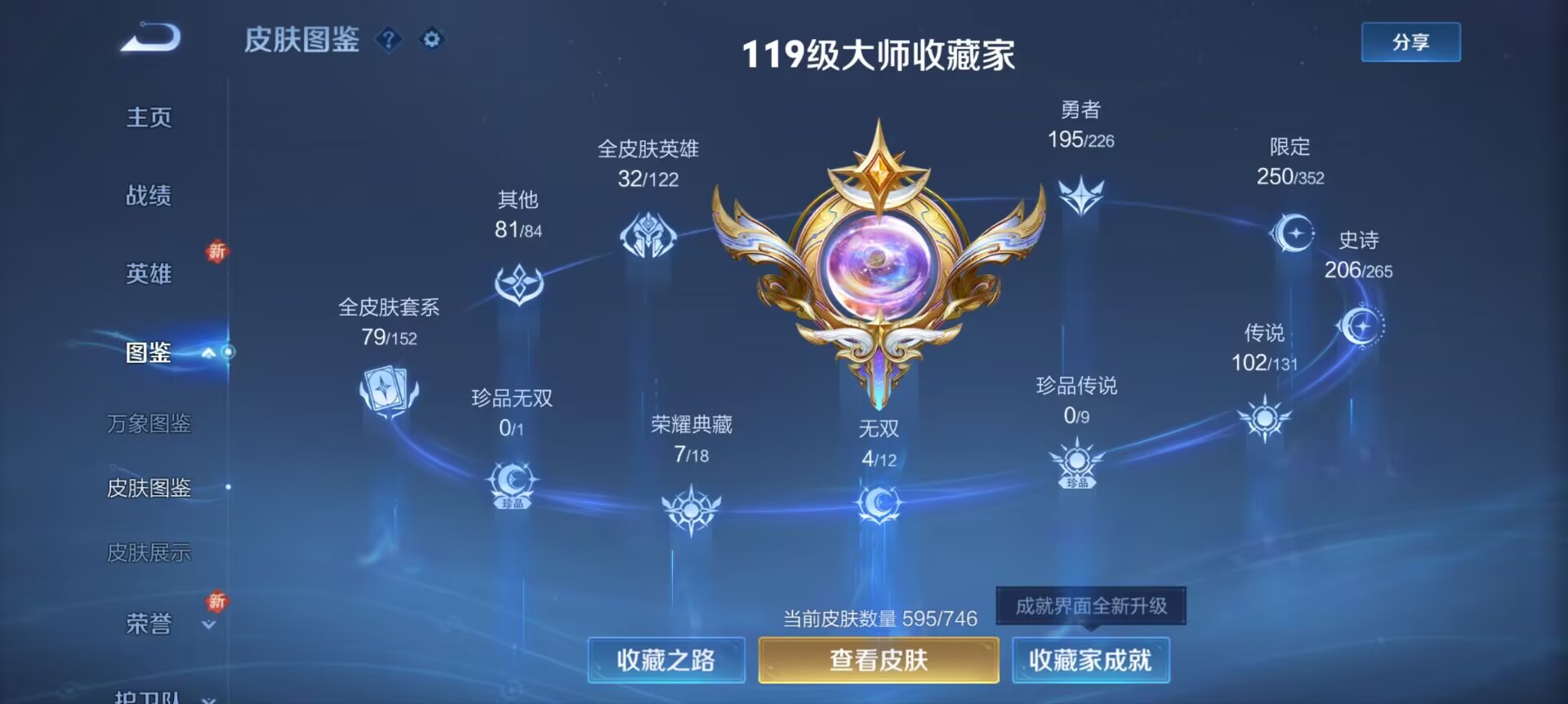 王者荣耀账号安卓QQ128英雄-595皮肤-[]全国大赛天幕 595皮8水带小兵 4无双 5个传说天幕 10个星传说 4