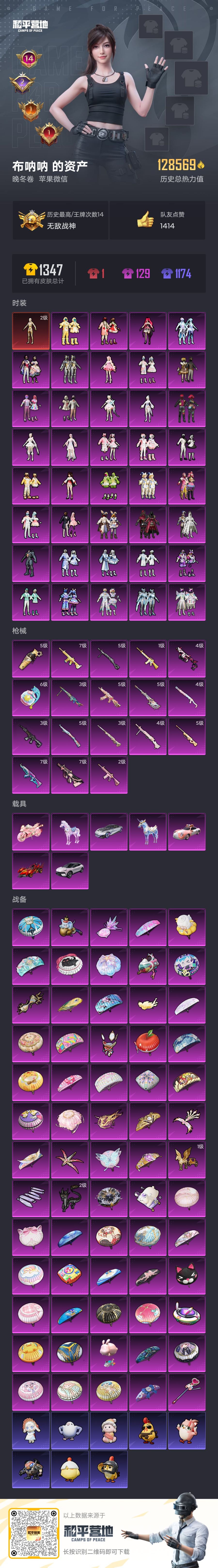 和平精英账号苹果微信7载具-0套装-316枪皮-V场景永久限制不影响游戏 战神框 图卡盟 金鞋子 都市猎人 素材号 -1