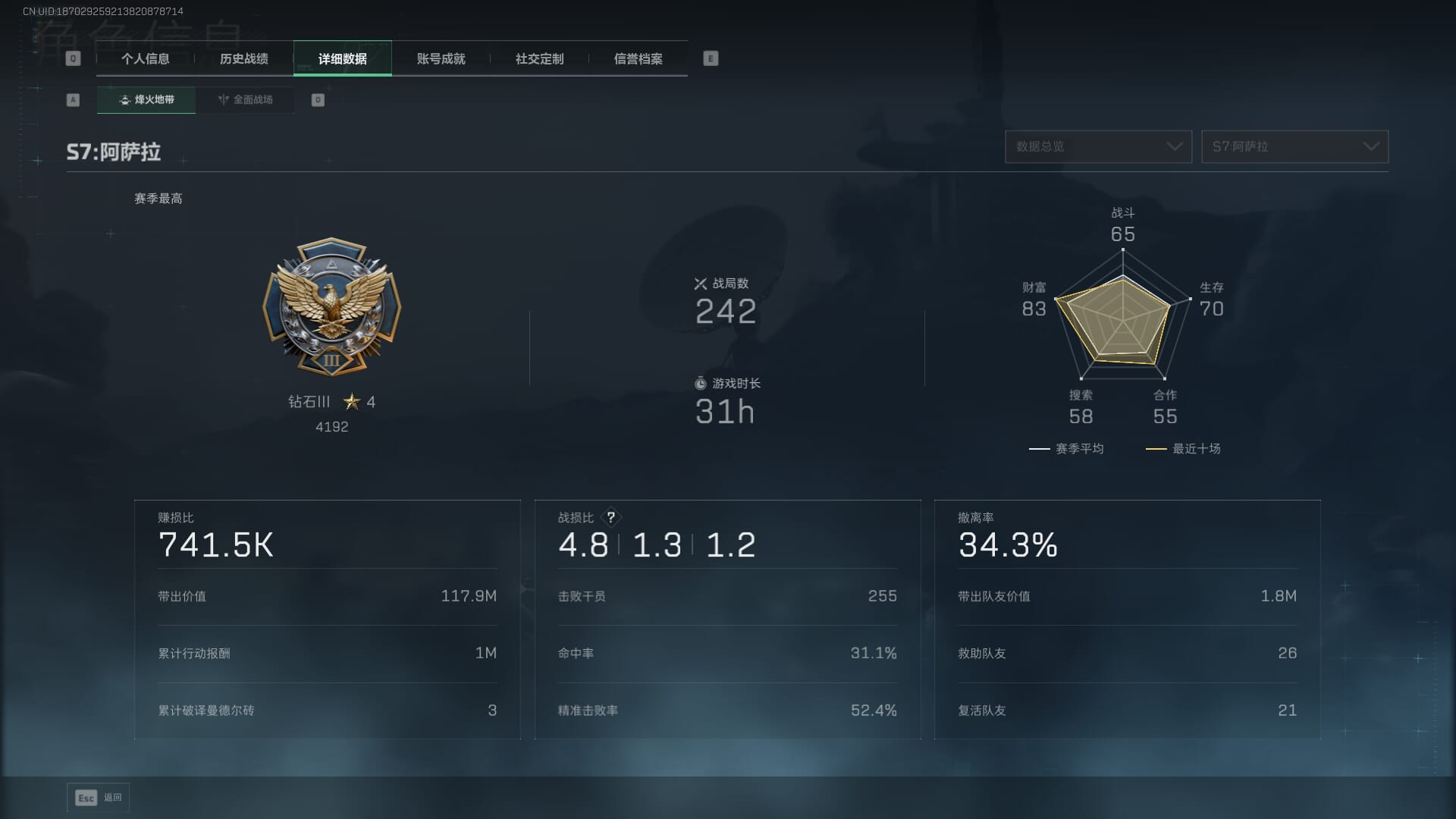 SJZCMW385733三角洲行动账号详情图9