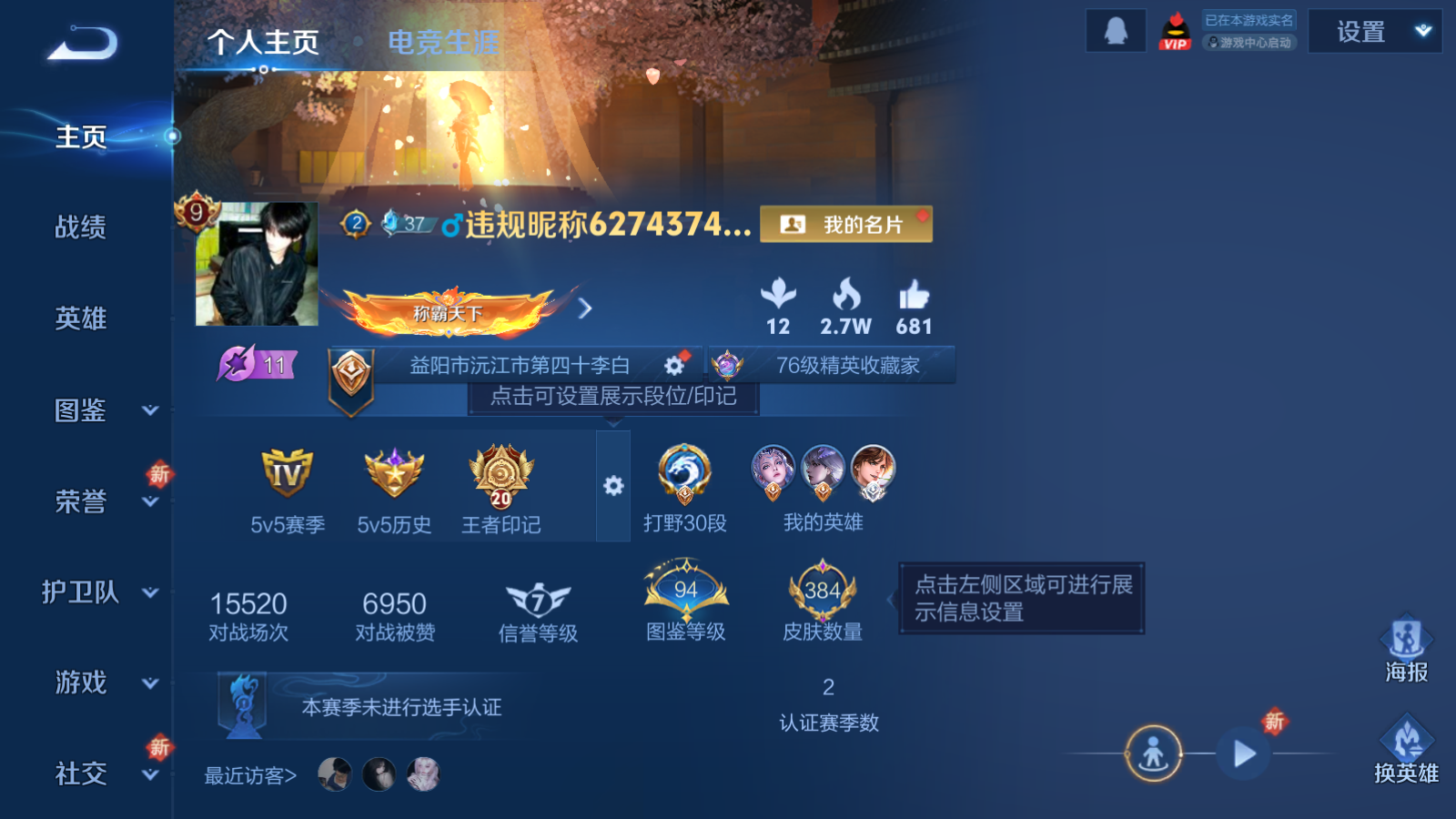 WZQM3406825王者荣耀账号详情图8 WZQM3406825王者荣耀账号详情图8