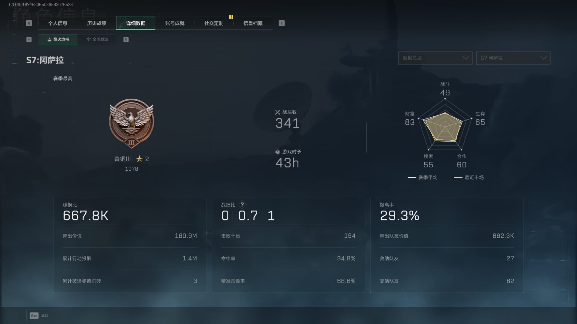 SJZCMW393790三角洲行动账号详情图5