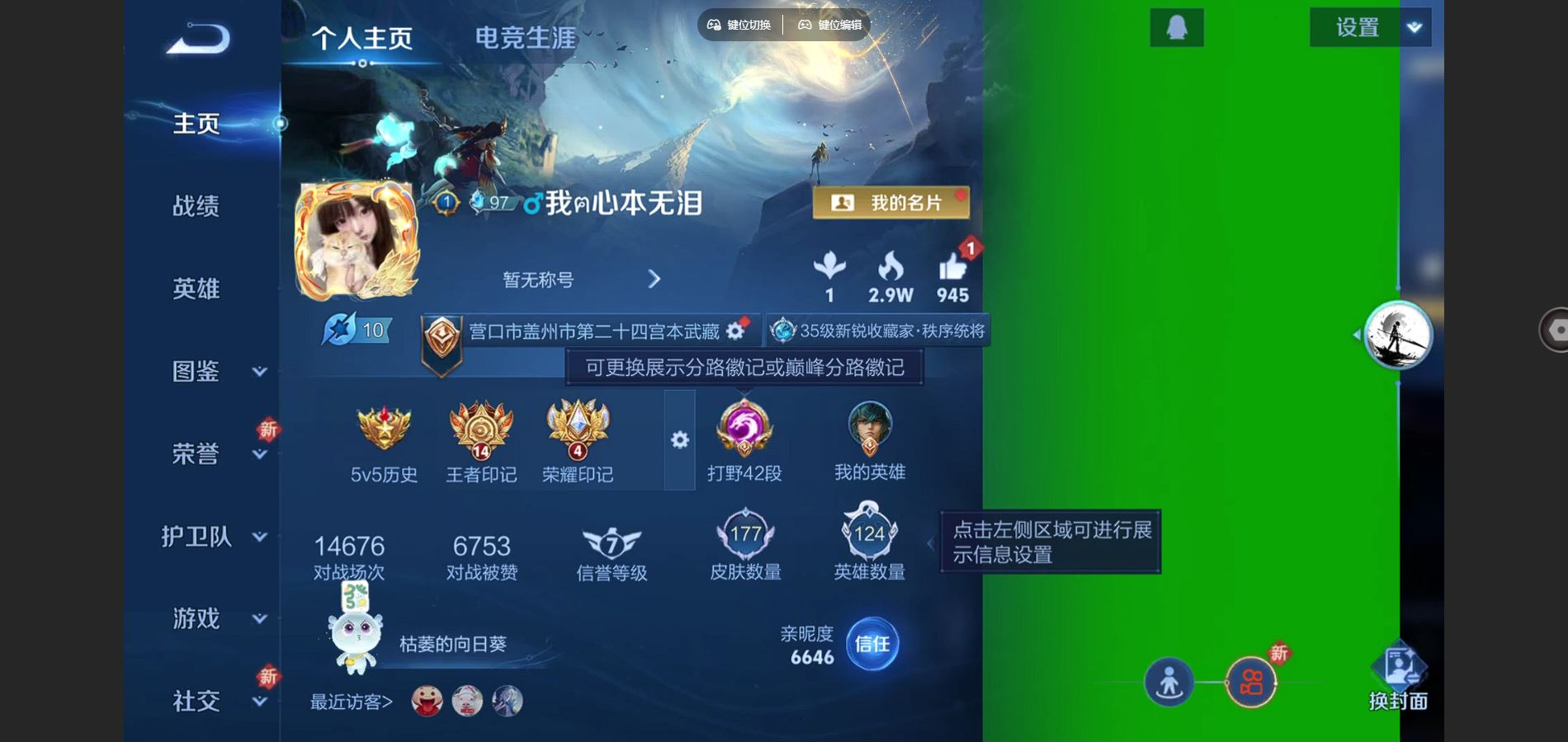 王者荣耀账号安卓QQ124英雄-177皮肤-122英雄-177皮肤--V6-6传说打野42段 发育路37段 1星传说 幽