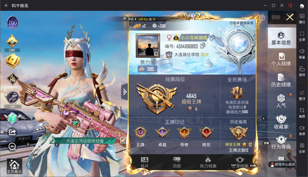 HPCMW3430741和平精英账号详情图2 HPCMW3430741和平精英账号详情图2