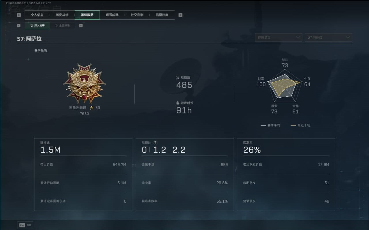 SJZCMW388355三角洲行动账号详情图3