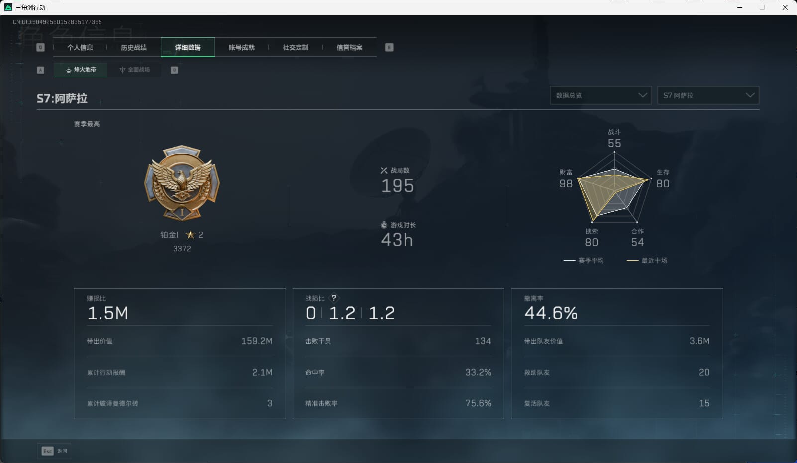 SJZCMW395379三角洲行动账号详情图5