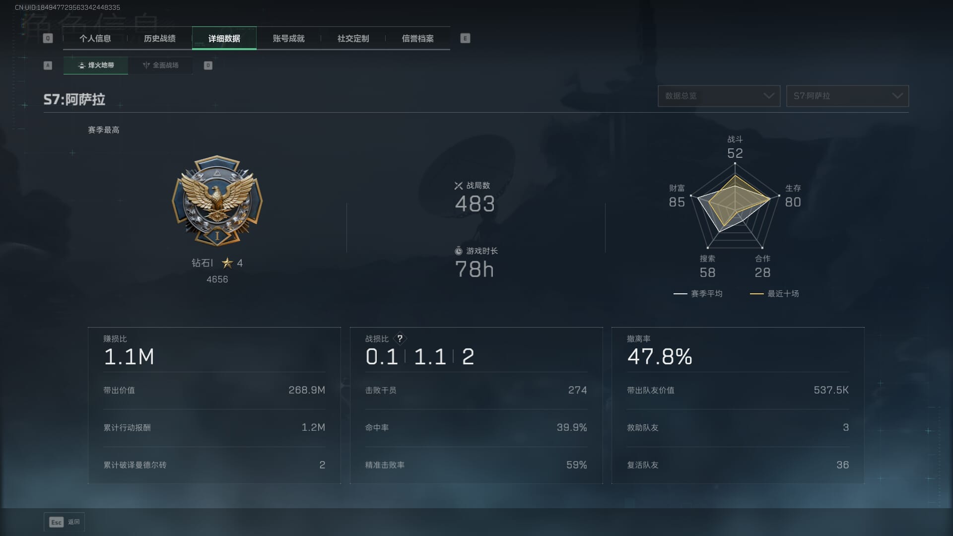 SJZCMW389990三角洲行动账号详情图2