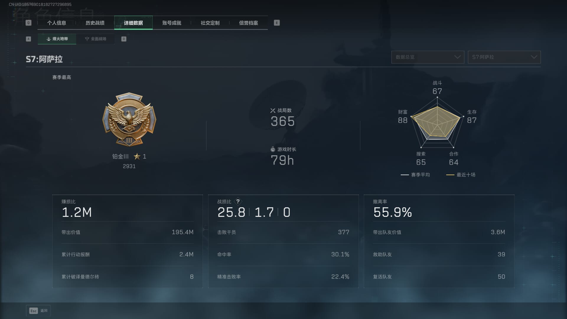 SJZCMW391470三角洲行动账号详情图3