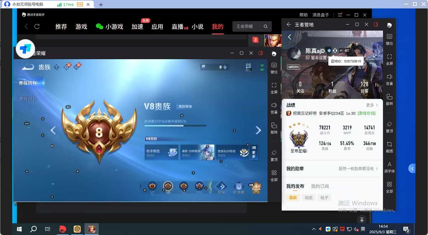 WZQM3444765王者荣耀账号详情图5