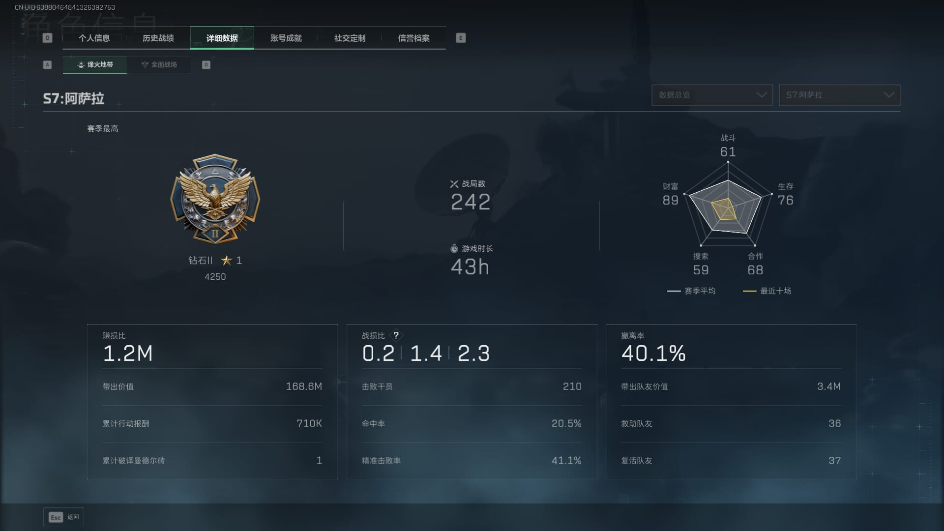 SJZQM393949三角洲行动账号详情图7