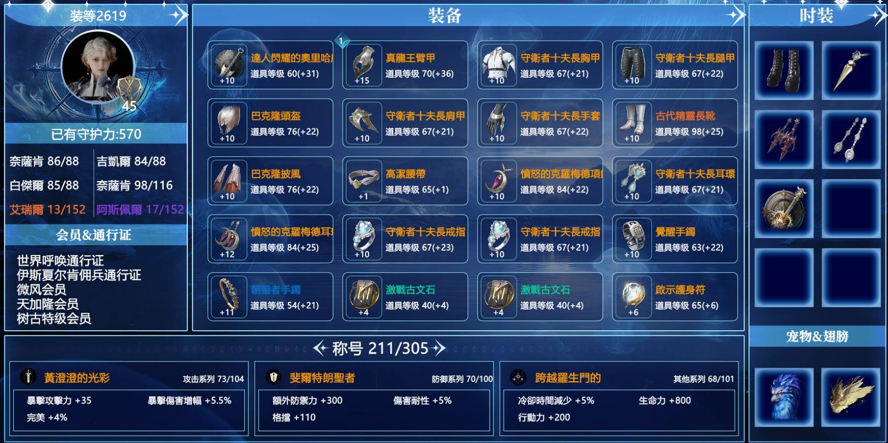 【职业】守護星
【等级】45
【战力】...