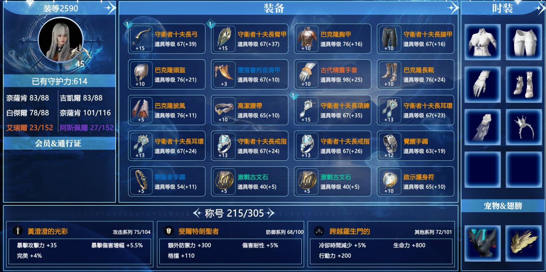 【职业】弓星
【等级】45
【战力】2...