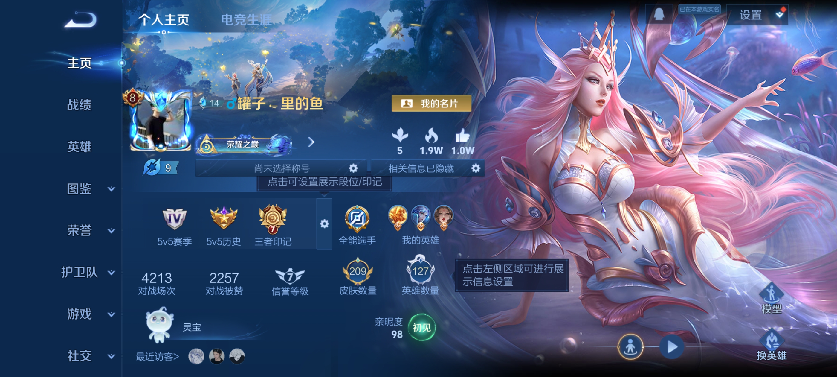 王者荣耀账号安卓QQDAS7939包人脸 安卓Q-V8-209皮肤2典藏2星传说11传说63史诗  武则天 星域神启 幻