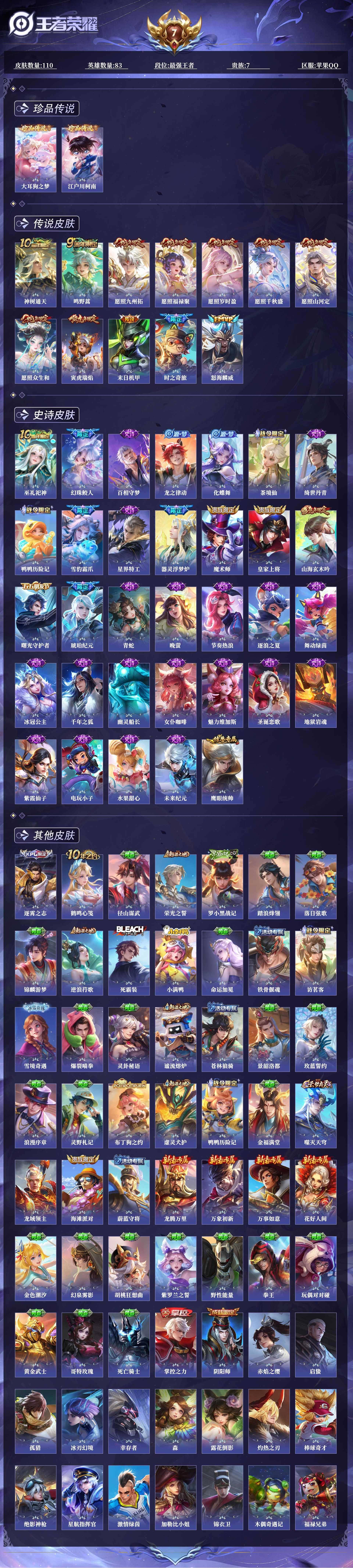 WZQM3468071王者荣耀账号详情图3