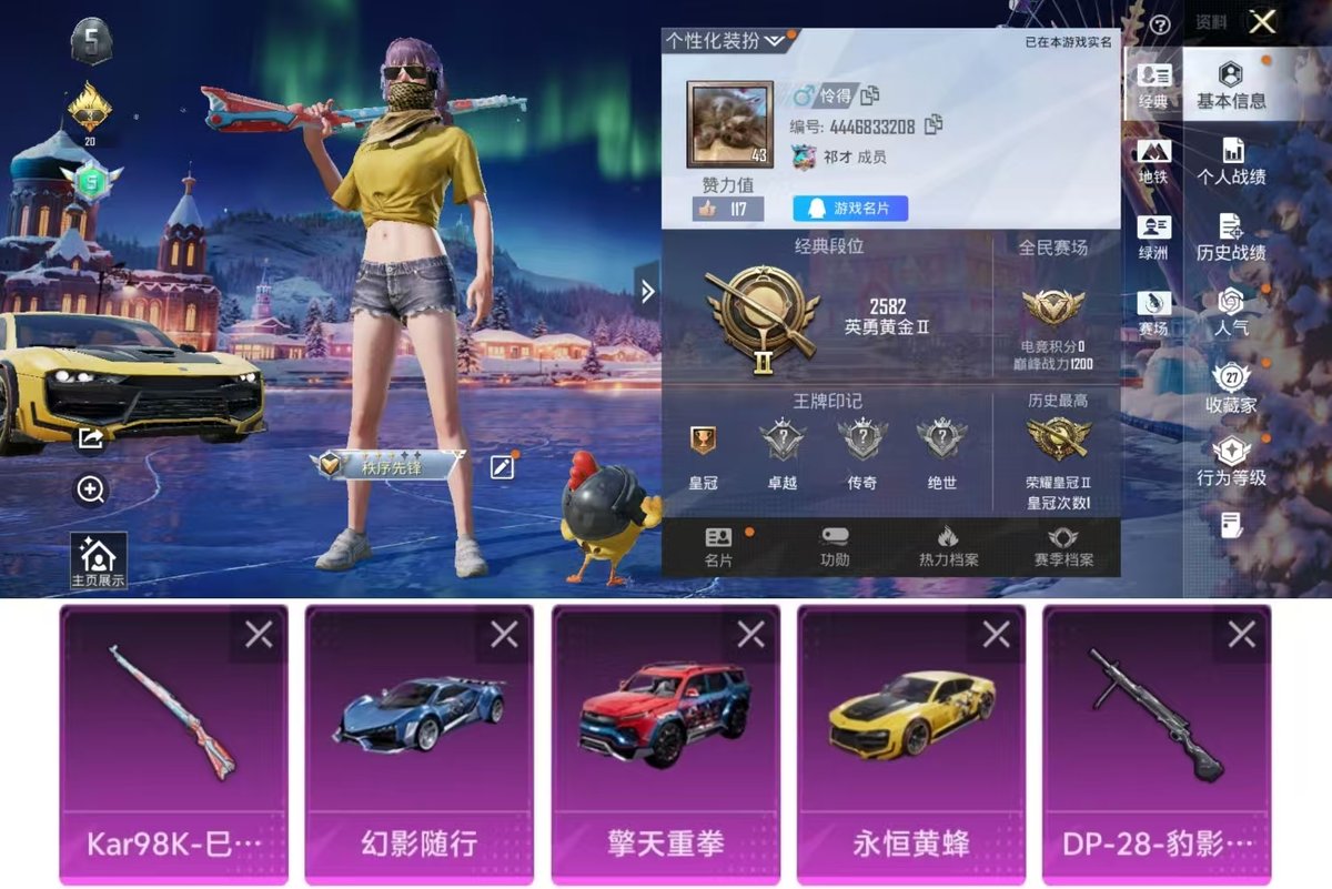 HPQM3452259和平精英账号详情图6