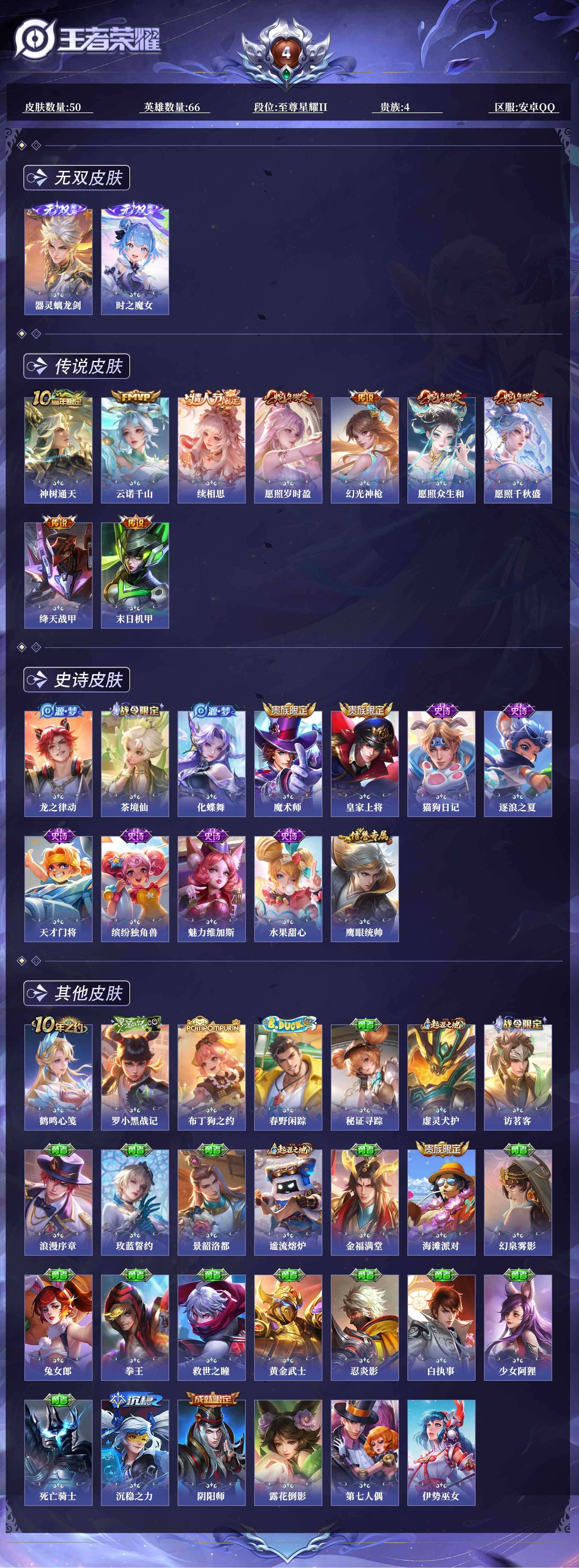 WZQM433462王者荣耀账号详情图3