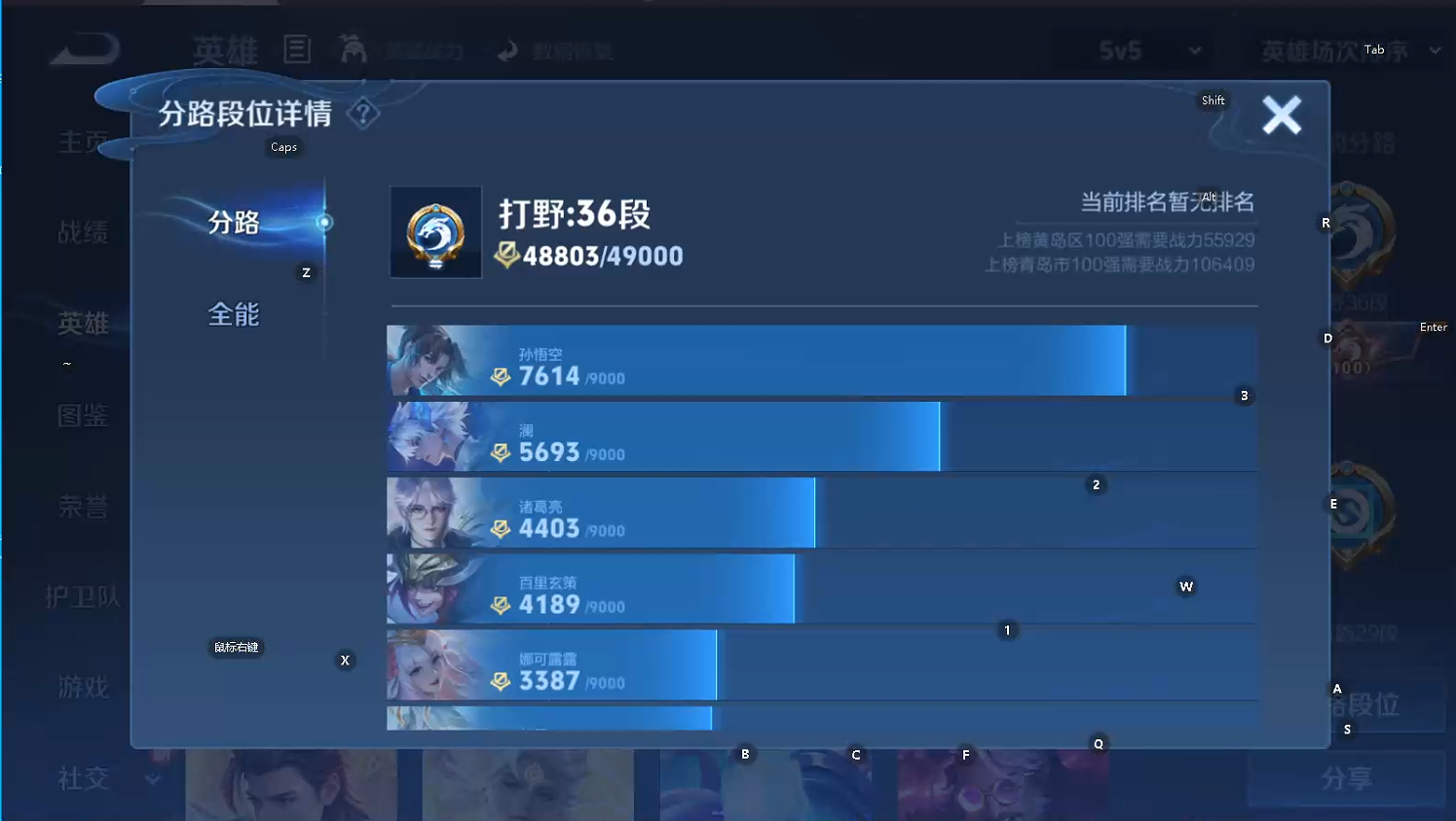 WZQM433907王者荣耀账号详情图5 WZQM433907王者荣耀账号详情图5